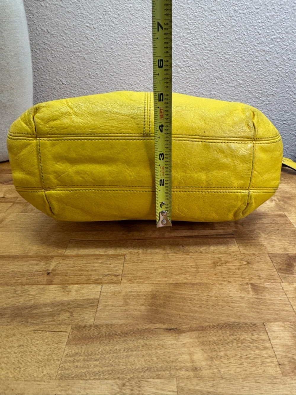 Coach Ashley Hippie Yellow Leather Shoulder Bag F20114 - Picture 8 of 16